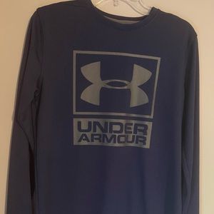 Under Armour Shirt, Dark Blue, Long Sleeve, Youth XL